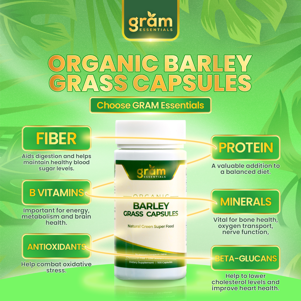 Organic Barley Grass Capsules