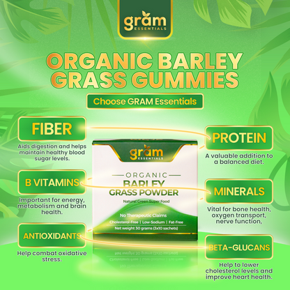 Organic Barley Grass Powder Box (3 grams x 10 sachets)